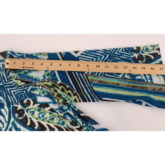 NWT Chico's Travelers Tunic Top Paisley Geometric 3/4 Sleeve - Picture 12 of 15